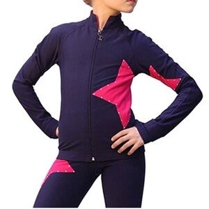 Girls Navy and Pink Star Zip-Up Costume Jacket - Kids